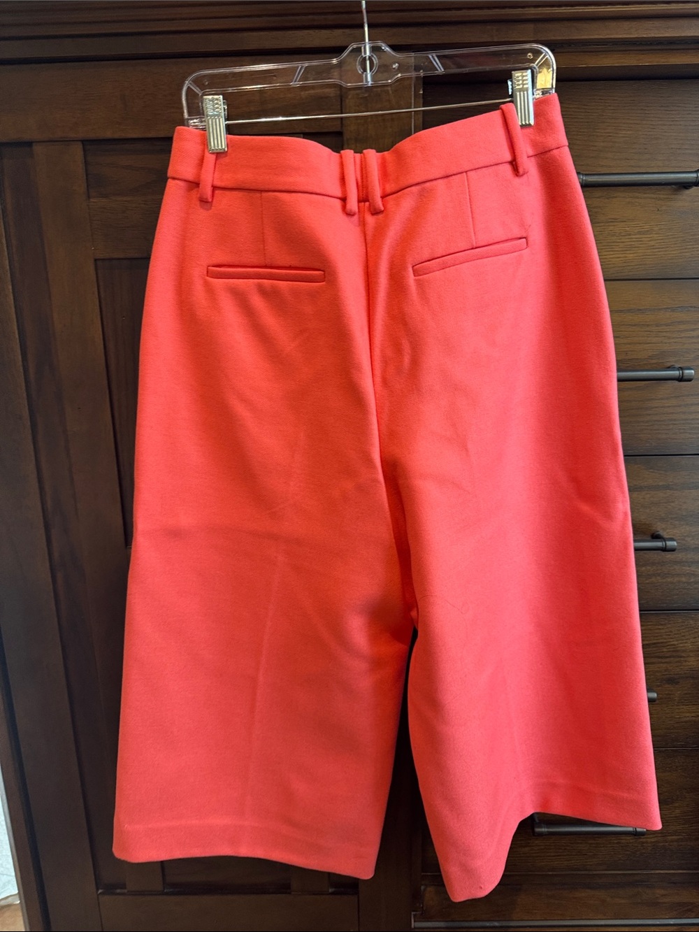 Coral Wool Wide-Leg crop-Length Pants - Picture 3 of 3